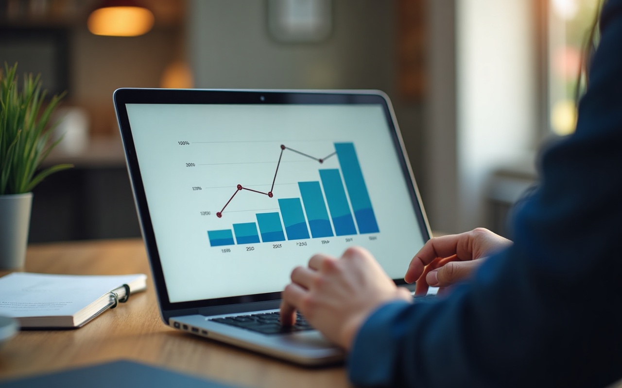 Statistik-Dashboard mit Besucherzahlen und Anfragen einer Website