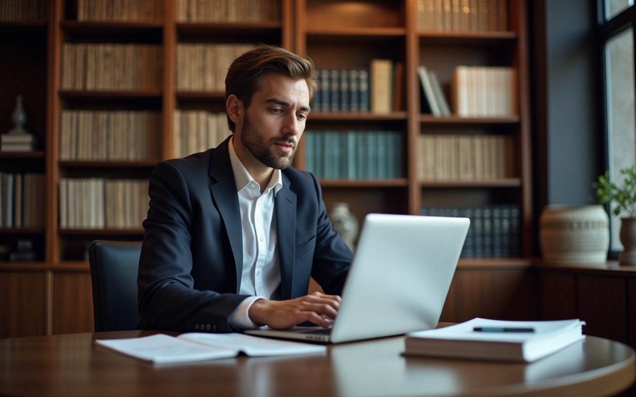 Seriöse Kanzlei-Website einer Rechtsanwaltskanzlei auf Laptop und Smartphone