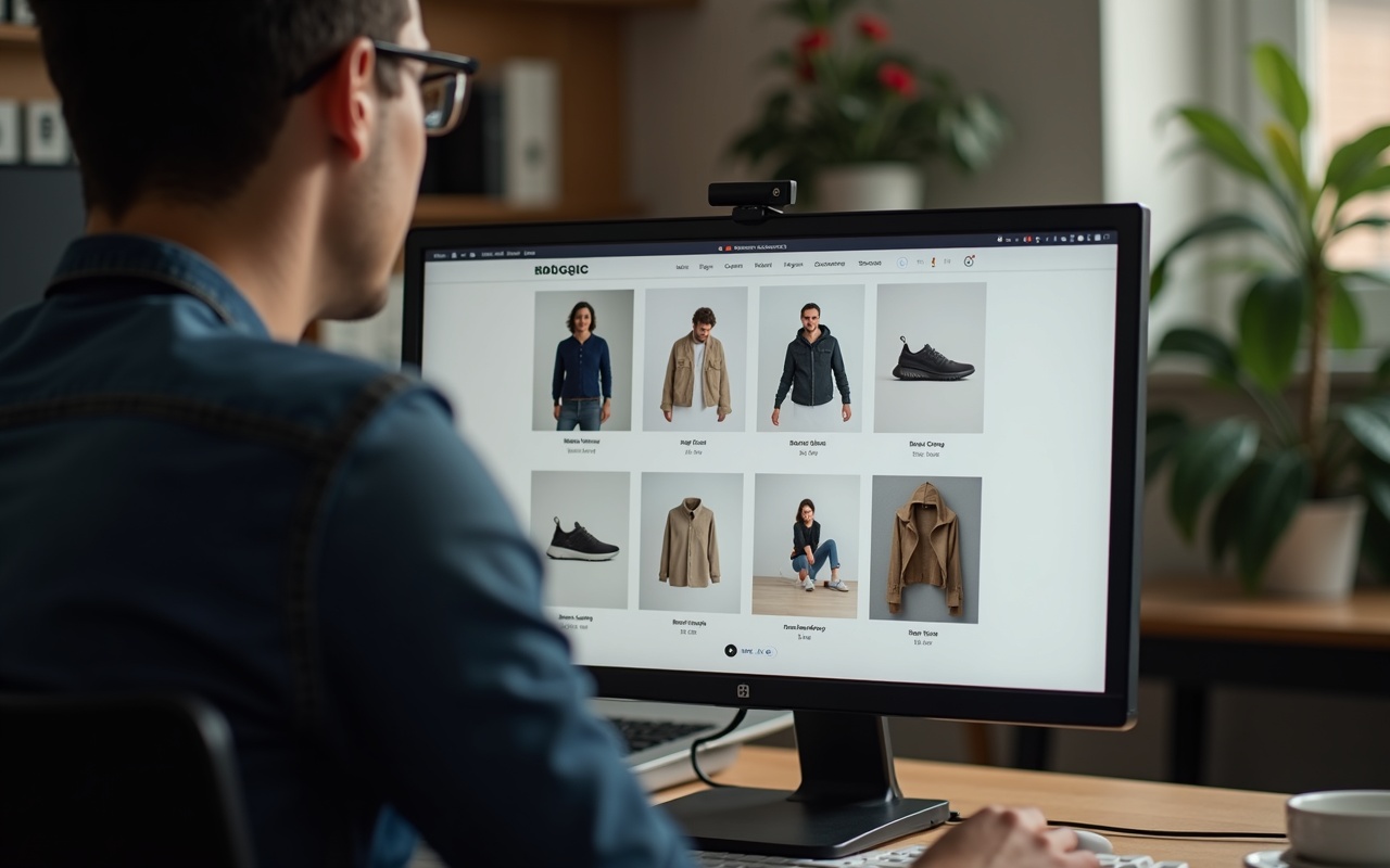 Moderner Onlineshop mit Produktseite und Warenkorb auf Laptop und Smartphone